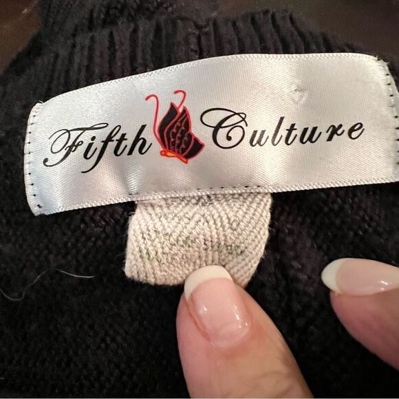 Fifth Culture Black Cardigan Sweater Size small - Picture 6 of 6